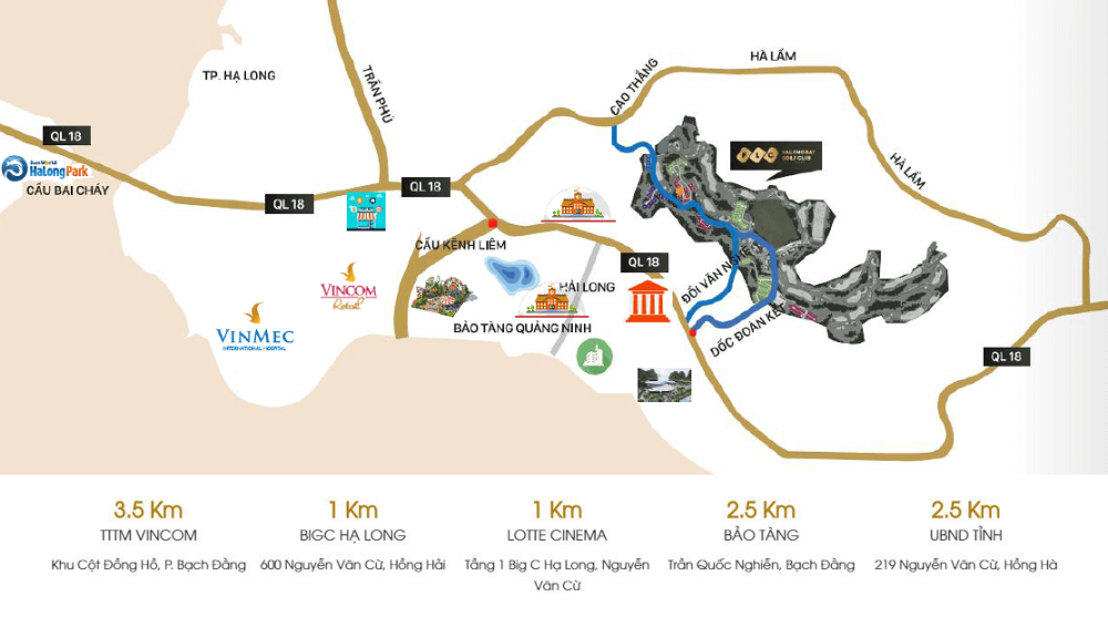 Vị trí của FLC Grand Hotel Hạ Long Vị trí của FLC Grand Hotel Hạ Long